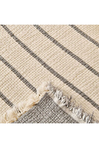 Evidea Soft Serena Tek Kişilik Yatak Örtüsü - Ekru / Antrasit - 170x230 cm