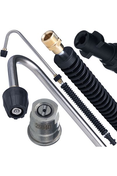 Rosfix Lanca kątowa długa do myjki Karcher K2-K7, rynny nadkola dysza Power zestaw 160 bar