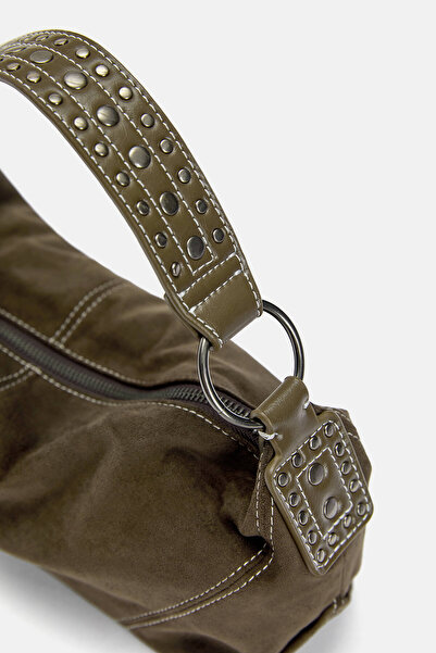 Pull & Bear Studded shoulder bag