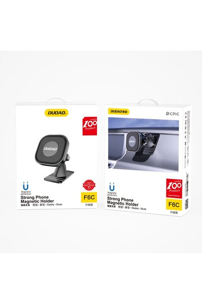 DUDAO Αυτοκόλλητη μαγνητική βάση αυτοκινήτου για τηλέφωνο στο ταμπλό, μαύρη