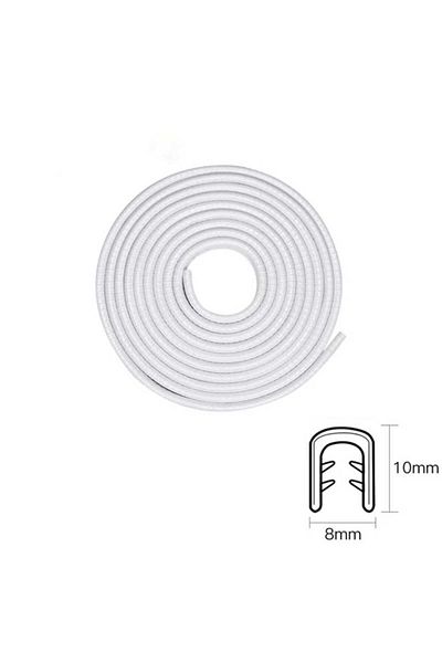 BGRJ Automotive White car door protection strip, metal insert