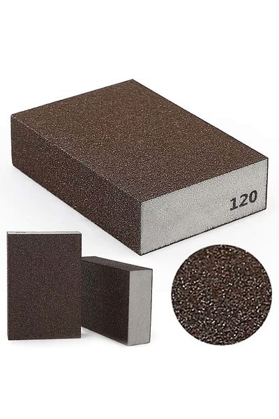 Rosfix Kostka ścierna twarda GR 120 do płaskich i kształtowych powierzchni 100x68x25 mm