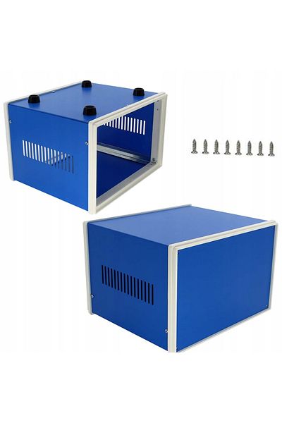 Rosfix Metalowa obudowa niebieska do przyrządów 110x250x190mm