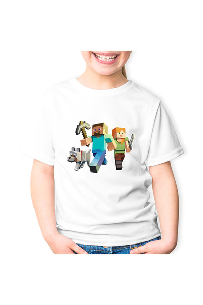 OEM Tricou copii Dog Steve Alex Minecraft