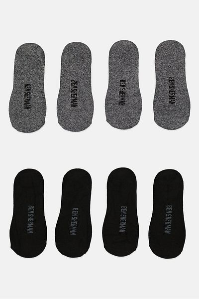 Ben Sherman Men 8 Pairs Brand Logo No Show Cut Socks, Multicolor