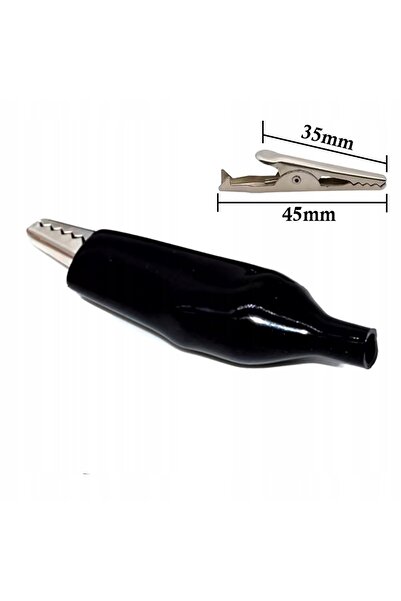 Rosfix Krokodylek czarny izolowany 35mm 4 sztuki gumowa osłona