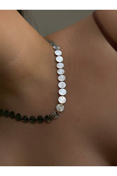 Owentis قلادة ميريلدا منقوشة بالفضة - لا تسبب سوداء اللون-