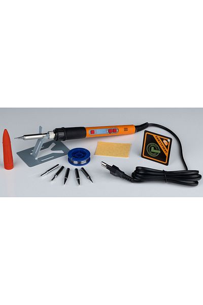 Rosfix Lutownica Orange Mastiff 80W Seria Electric S Zestaw 12w1 Wyświetlacz (6 Grotów, Cyna, Podstawka,