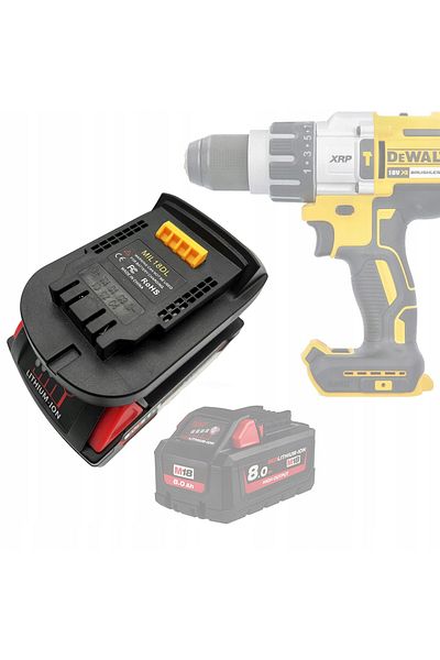 Rosfix Adapter / Konwerter akumulatora Milwaukee 18V do Dewalt 18V (MIL18DL)