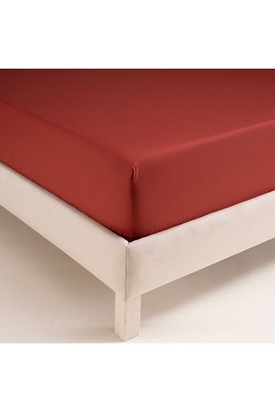 Penelope Laura Percale Easy Care Fitted Sheet Set Coral 120X200+35