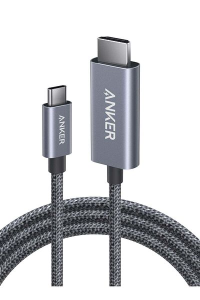 Anker كابل HDMI، كابل USB C إلى HDMI فائق السرعة مضفر من النايلون بدقة 4K@60Hz مع حماية متقدمة، Thunderbolt