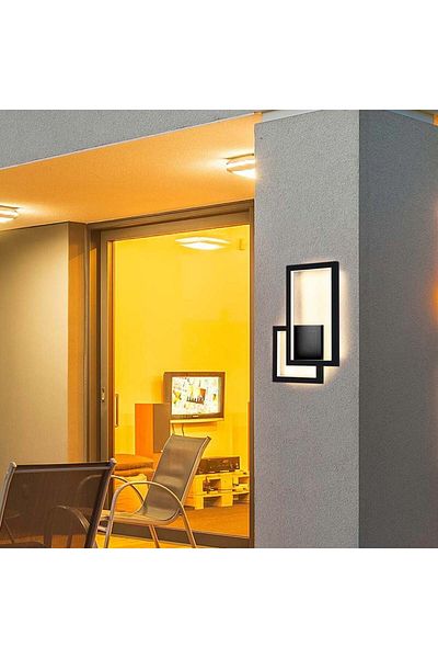 V-TAC LED Sconce 6842-VT, 20W, 2400lm, warm light, IP20, black,