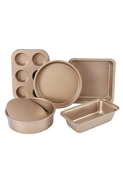 Saharaz 5 Peice Nonstick Bakeware Set,with food-grade Coating, oven and Dishwasher Safe,for Bakers Beginners