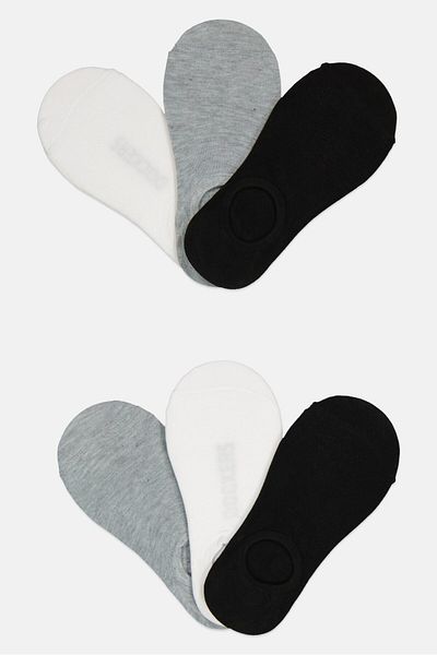 Dockers Men 6 Pairs Brand Logo Silicone Heel Grip Socks, Multicolor