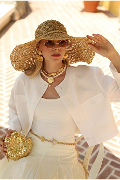 HEQA Modal Crop Jacket White