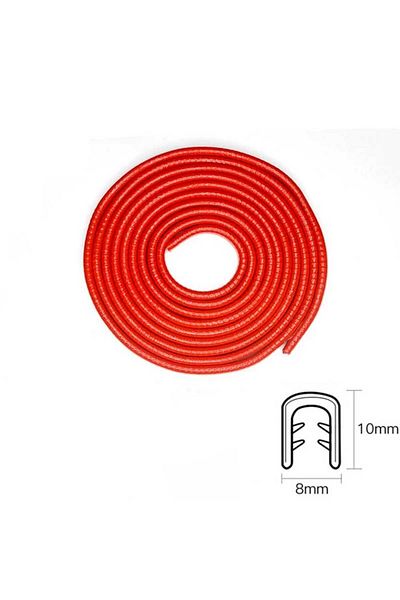BGRJ Automotive Red car door protection strip, metal insert
