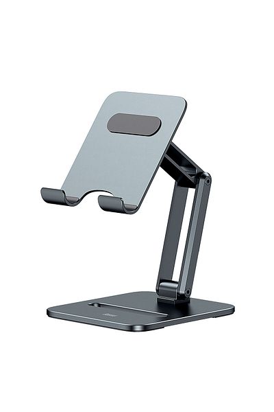 Baseus Suport metalic pliabil biaxial pentru smartphone, de birou, până la 13" gri