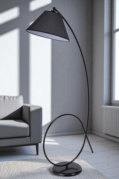 Lumexx KAYA SİYAH LAMBADER PRAMİT HASIR SİYAH ABAJURLU