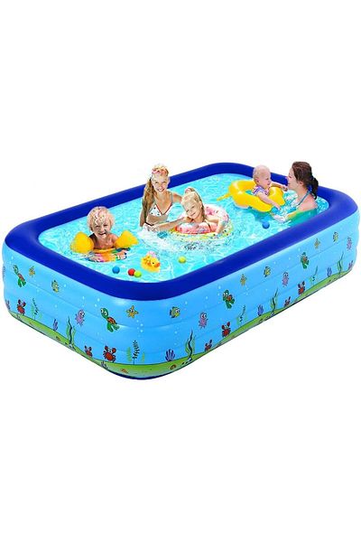 Hexar ® Inflatable Swimming Pool Kiddie Pool Large Size Blow Up Swimming Pool for Family Adults Kids