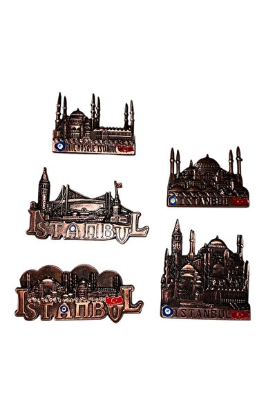 onyyapim DEKORATİF HEDİYELİK METAL 3 BOYUTLU İSTANBUL VE TÜRK BAYRAKLI TEMALI...