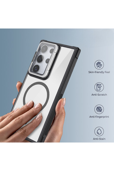 bovinox Samsung Galaxy A16 Case Matte with Stand Camera Lens Protector Gift