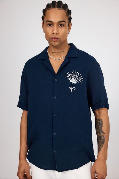 Weyeze Embroidery Detailed Shirt Ag-Y18013Lns