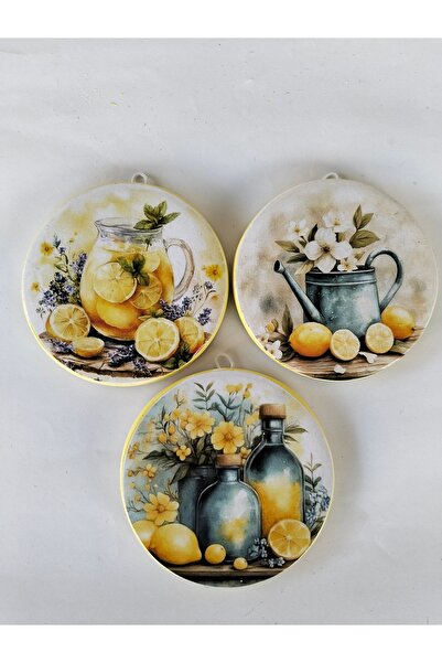 ZeyMin Art Mutfak temalı 3 lü duvar süsü