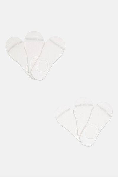 Ben Sherman Men 6 Pairs Brand Logo No Show Socks, White