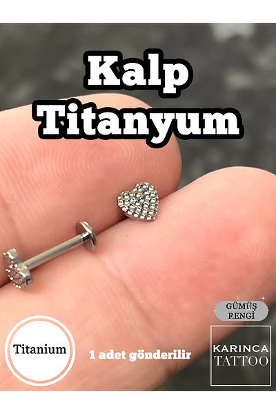 Karınca Piercing Heart Titanium Piercing Helix Flaat Conch Nose Lip Labret Tragus Earring