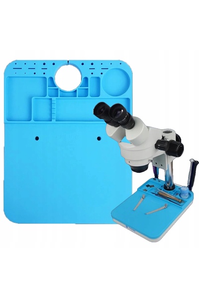 Rosfix Covoraș de service pentru microscop Mercury | Silicon | Antiderapant | 500°C | 205×260×18 mm