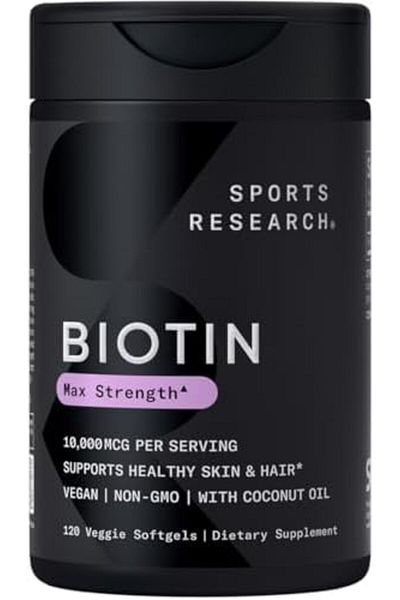 Sports Research , Biotin, 10,000 Mcg, 120 Veggie Softgels