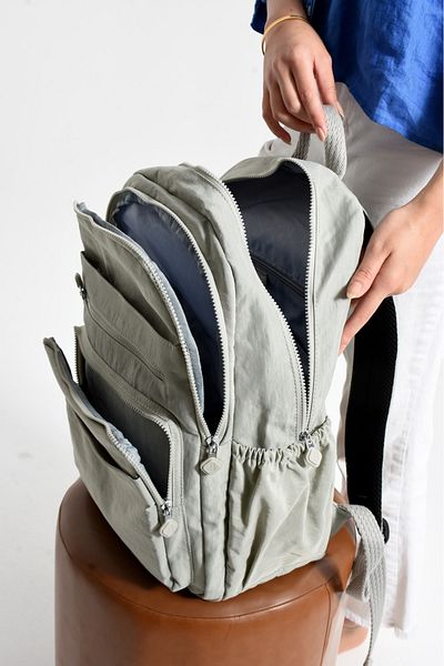 Çanta Sepetim Waterproof Imported Crinkle Fabric School Business and Travel Backpack with Laptop Compartment