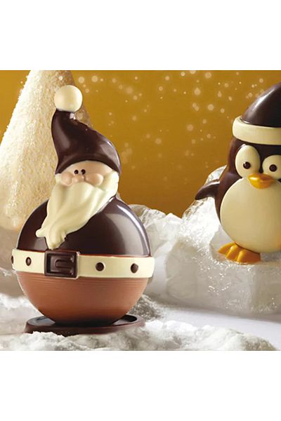 Pavoni Set of 2 chocolate molds, Santa Claus, Babbo, Ø105×170mm