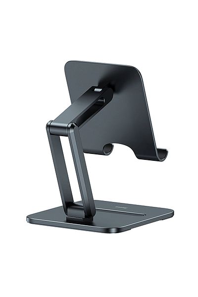 Baseus Suport metalic pliabil biaxial pentru smartphone, de birou, până la 13" gri