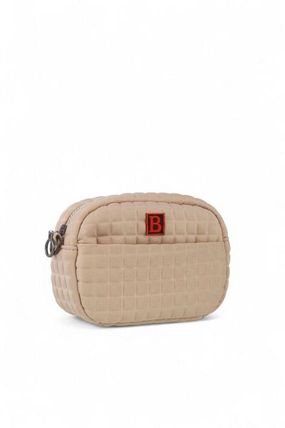 Bilik Deri Scuba Beige Women's Crossbody Bag Ball