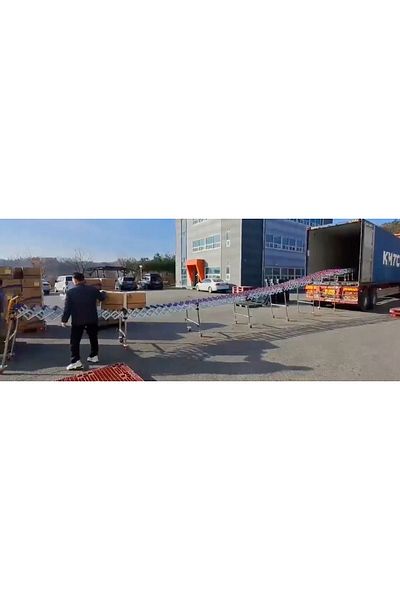 Rosfix FlexRoller Pro 60 | Przenośnik rolkowy pantograficzny 2,1 m | Szerokość 60 cm