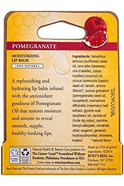 Burt's Bees Lip Balm, Pomegranate Oil, 0.15 Ounce (Pack of 5)