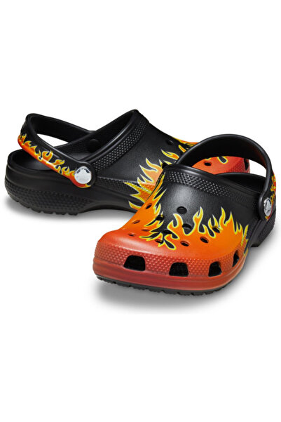 Crocs Classic Flames Clog Kids - Black/Multi