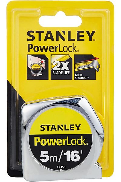 Stanley - POWER LOCK: Tape Measure - 5M/16 Inch