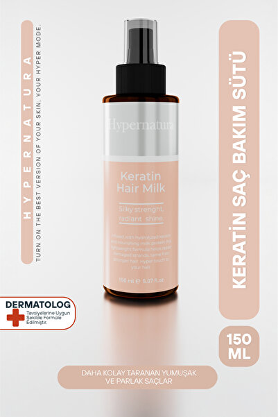 Hypernatura Hindistan Cevizi Özlü Keratin Saç Bakım Sütü-Onarıcı & Canlandırıcı Fön Öncesi Besleyici Etki