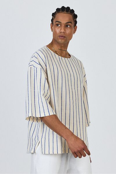 Weyeze Fakir Sleeve Oversize Basic T-Shirt Ag-Y36104Lns