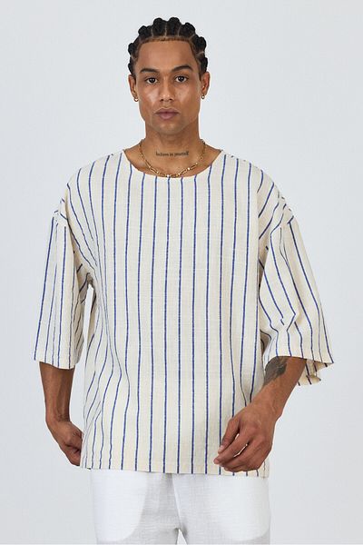 Weyeze Fakir Sleeve Oversize Basic T-Shirt Ag-Y36104Lns