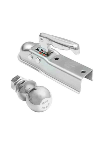 BGRJ Automotive 2 in 1 trailer hitch and towing eye kit, M22 thread, 50mm ball, 1.5 tons