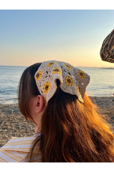 yade store Örgü Bandana, Kadın Bandana, Örgü Saç Bandı, Kadın Saç Bandı, Ayçi...