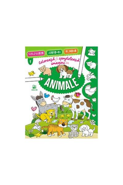 Editura Arc Coloreaza si completeaza imagini cu animale