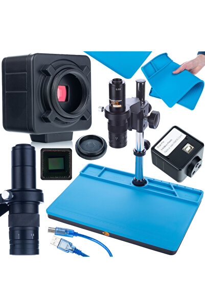 Rosfix Microscop digital Earth Pro MCEP-0.5X cu cameră Crux PRO KMCP-HDMI-USB de 5MP și covoraș din silicon