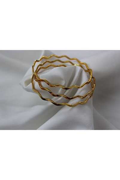 zerfine Ajda – Zikzak Formlu İnce İmitasyon Altın Bilezik (Tekli)