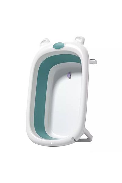 Little Mom Cadita pliabila Little Mom Bear Green cu senzor de temperatura