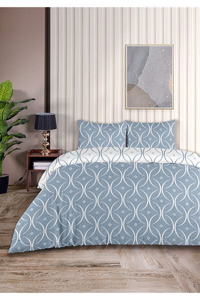 Evim Focus 100% Cotton Akfil Cotton Single Duvet Cover Set 160X220Cm Light Indigo