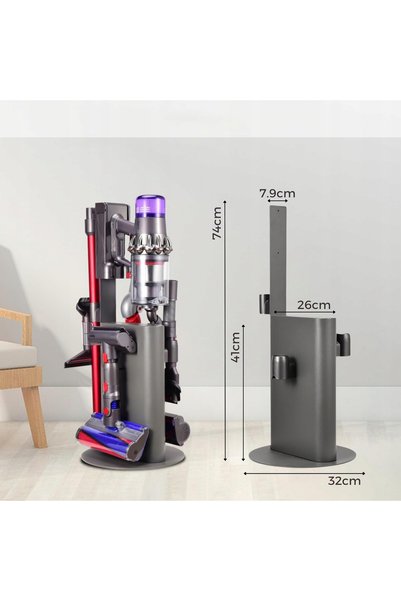 Rosfix Suport din oțel carbon de 74 cm pentru aspirator Dyson și accesorii V15 V12 V11 V10 V8 V7 V6